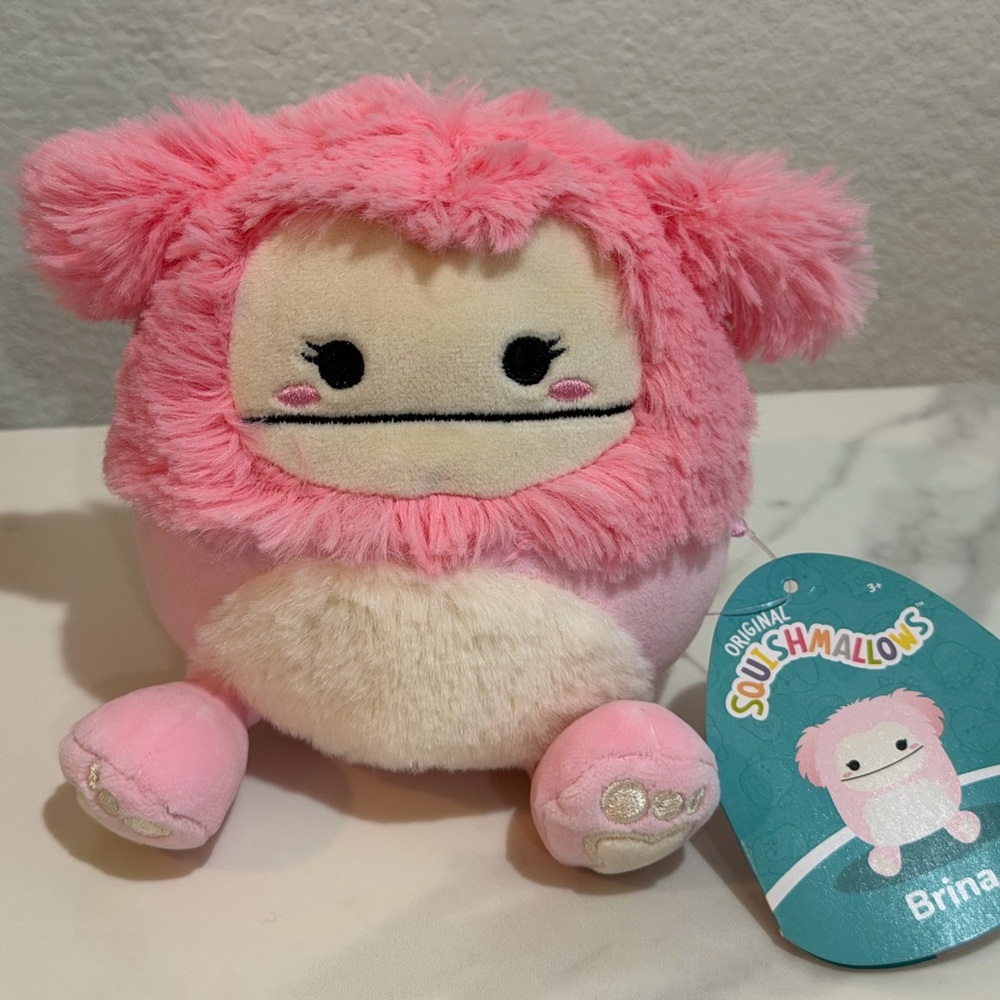 Squishmallows Pink Bigfoot Brina 5” Plush NWT
